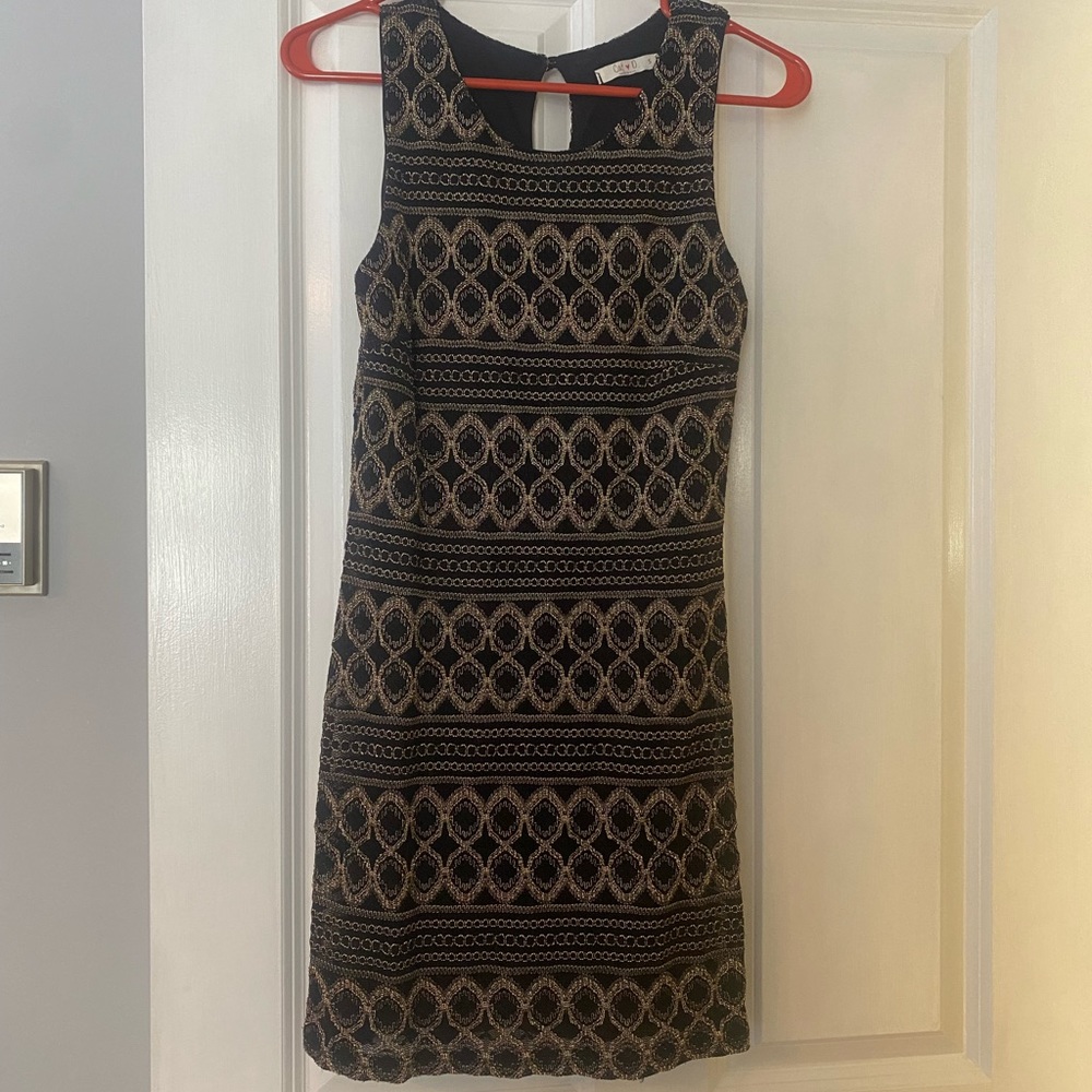 S black and gold cocktail dress worn once great condition